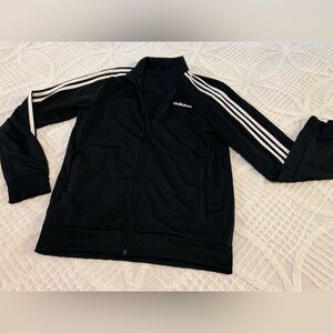 Adidas Black Jacket with White Accents